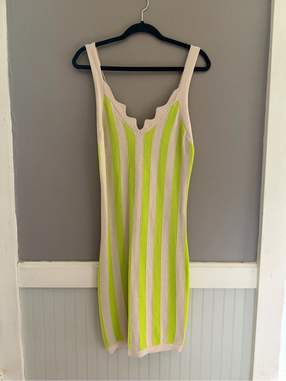 New with tags House of Harlow 1960 striped crochet mini dress